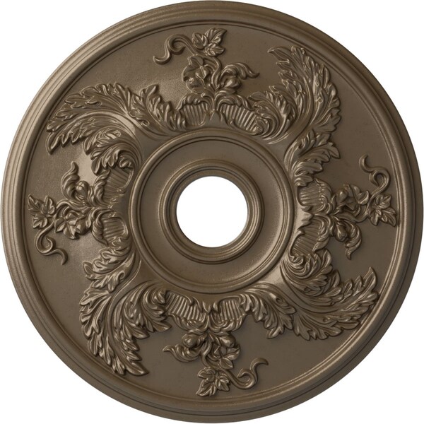 Ekena Millwork Acanthus Twist Medallion (Canopies up to 8 3/8"), 23 5/8"OD x 4 5/8"ID x 1 7/8"P, Warm Silver CM23ACWSS - main